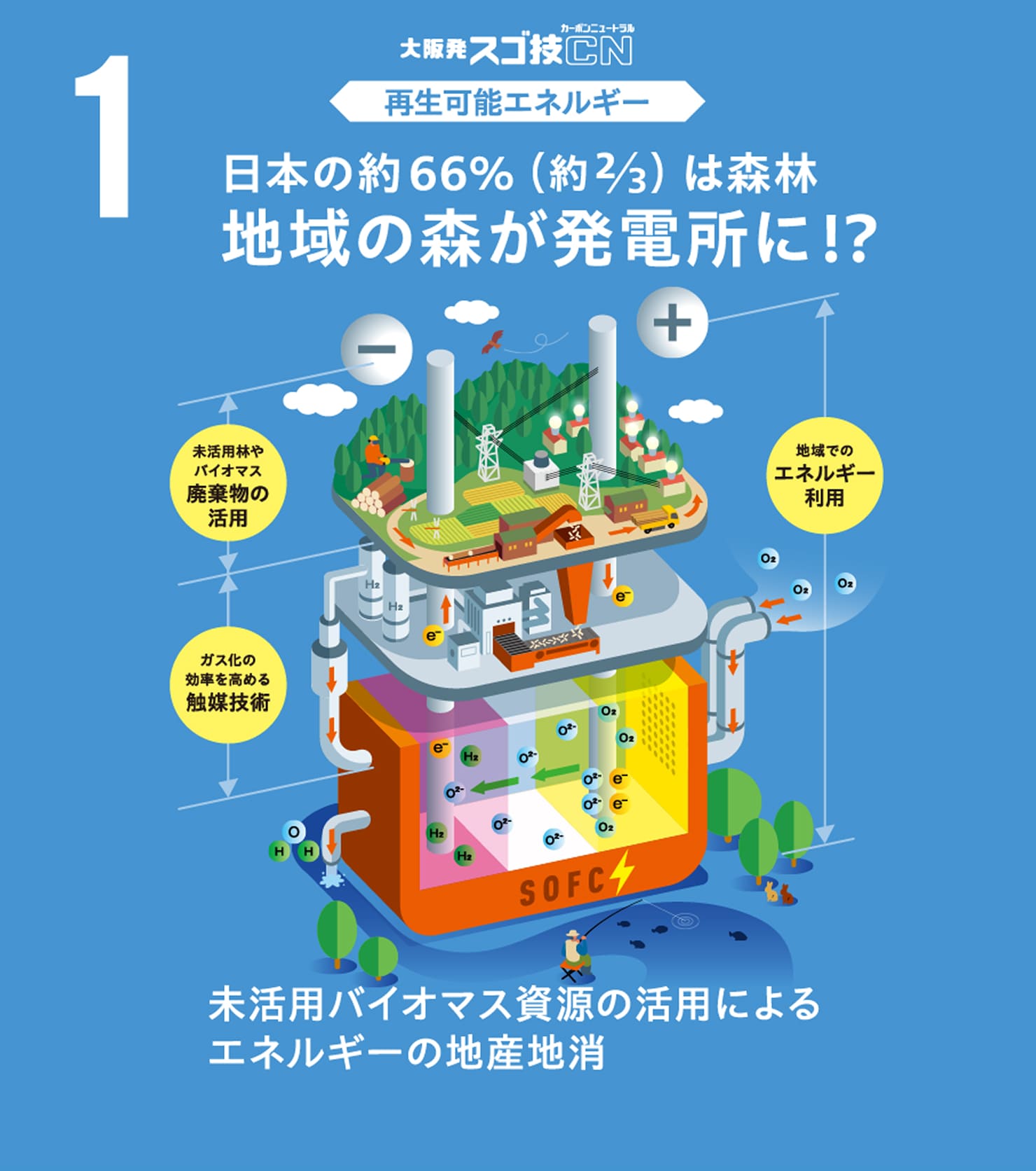 1 日本の約66％は森林 地域の森が発電所に!?